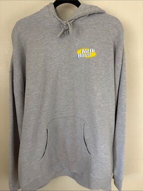 Nelk Boys Gray Hoodie with Yellow Logo Patch